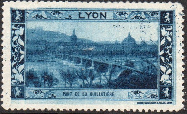 France : Lyon : Vignette Cinderella Exposition 1914 Tramway